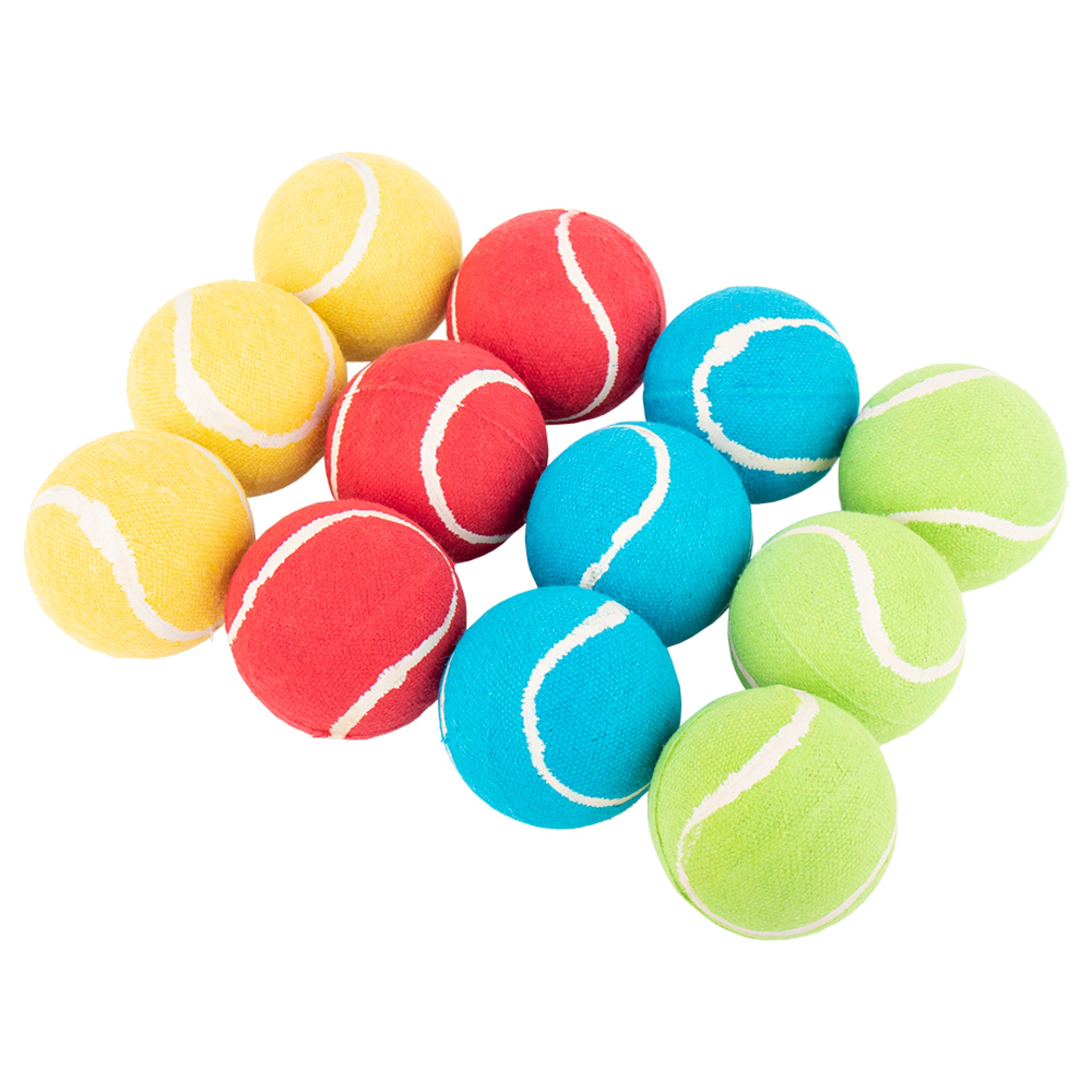 SET DE 12 PELOTAS DE TENIS PARA JUEGOS DE MANIPULACIÓN