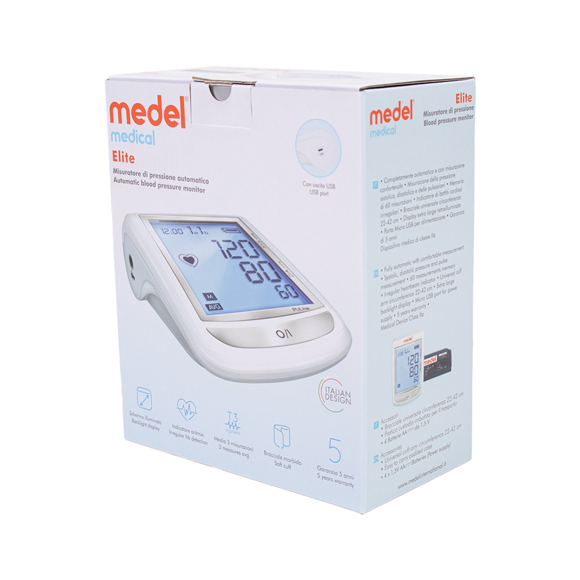 MEDIDOR DE PRESION ARTERIAL AUTOMATICO MEDEL CHECK ELITE