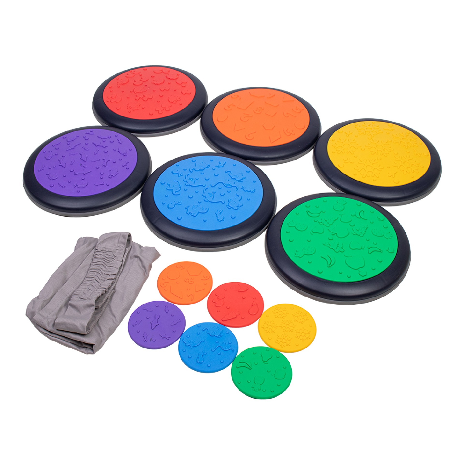 JUEGO DE DISCOS TÁCTILES CIRCULARES
