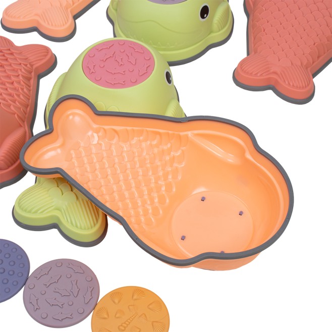 CONJUNTO DE DISCOS TÁCTEIS EM FORMA DE PEIXE