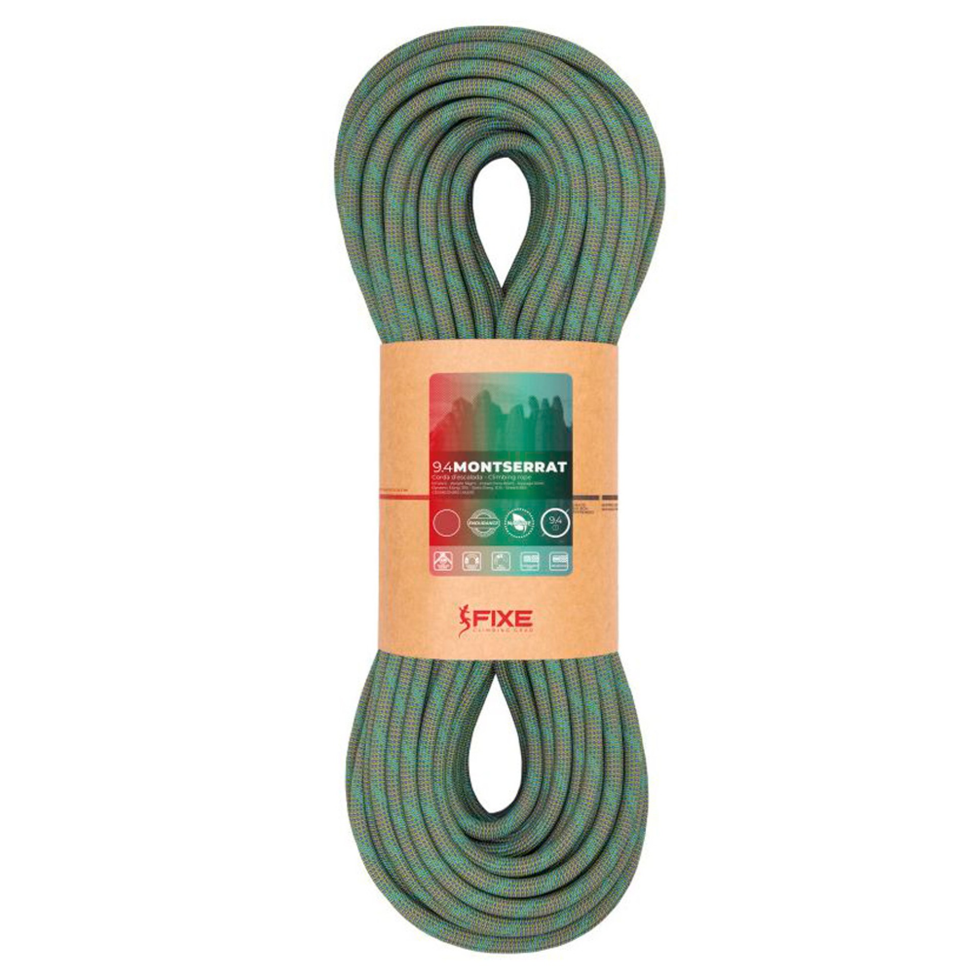 CUERDA ESCALADA DINÁMICA SIMPLE FIXE MONTSERRAT 9.4 - 60m