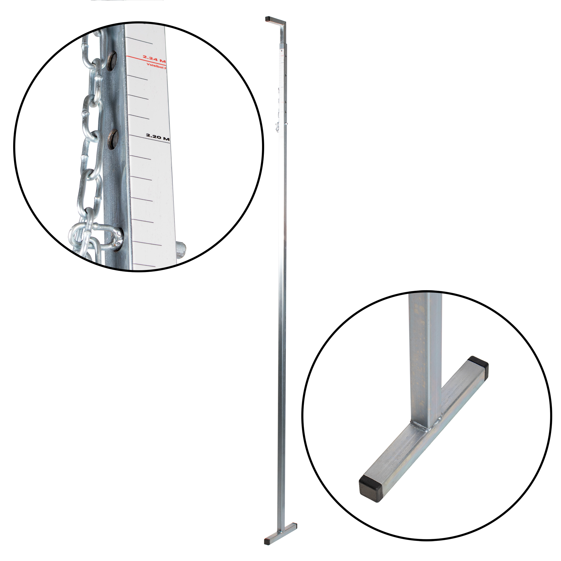 REGLA PARA COMPROBAR LA ALTURA DE LA RED DE VOLEIBOL