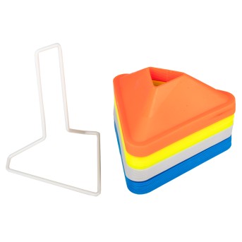 MARCOS DELIMITADORES DE ESPACIO TRIANGULARES (40 UNIDADES)