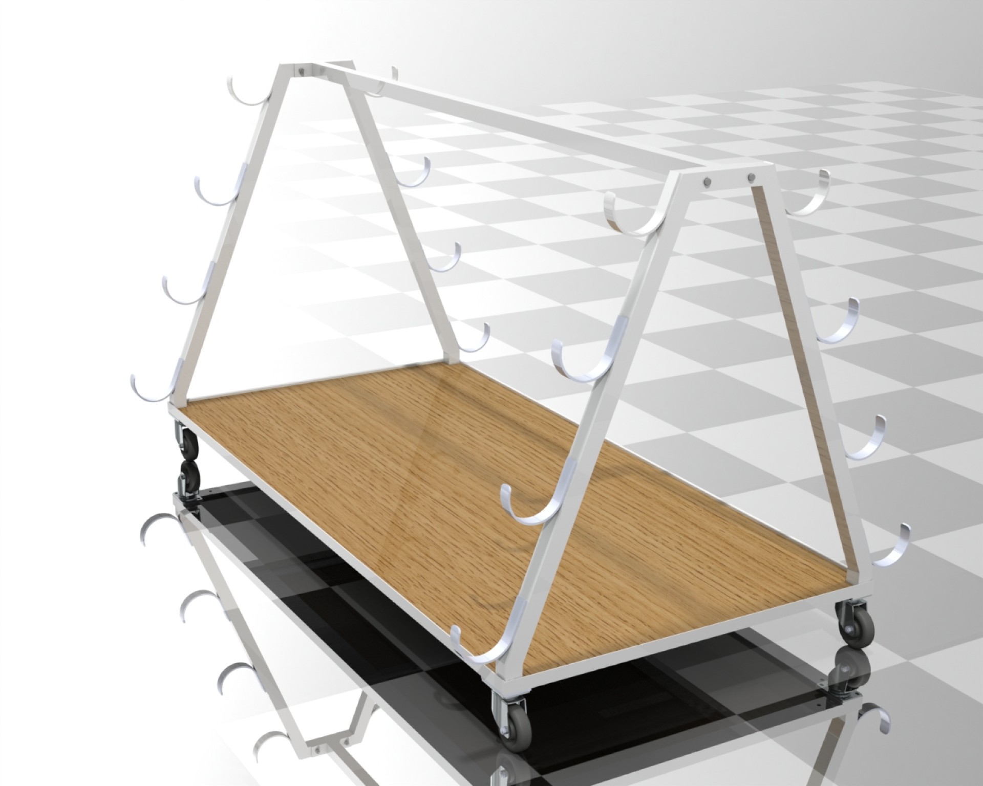 CARRO DE TRANSPORTE PARA POSTES DE VOLEIBOL