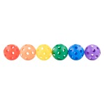 CONJUNTO DE 6 BOLAS PERFURADAS RGIDAS - 7cm
