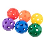 CONJUNTO DE 6 BOLAS PERFURADAS RGIDAS - 7cm