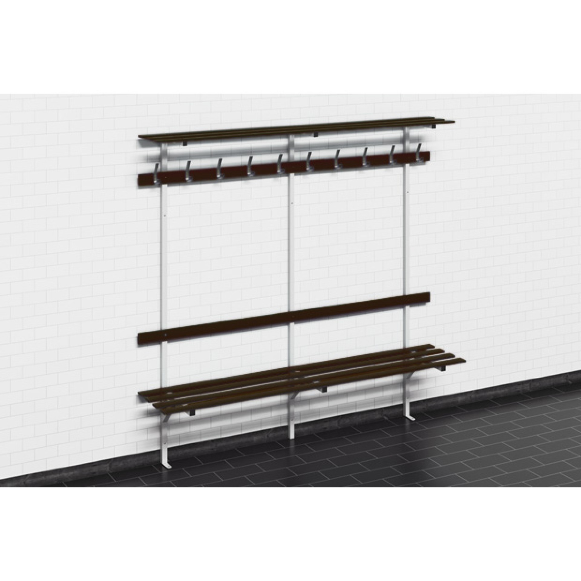 BANCO DE BAÑO DE ALUMINIO PARED