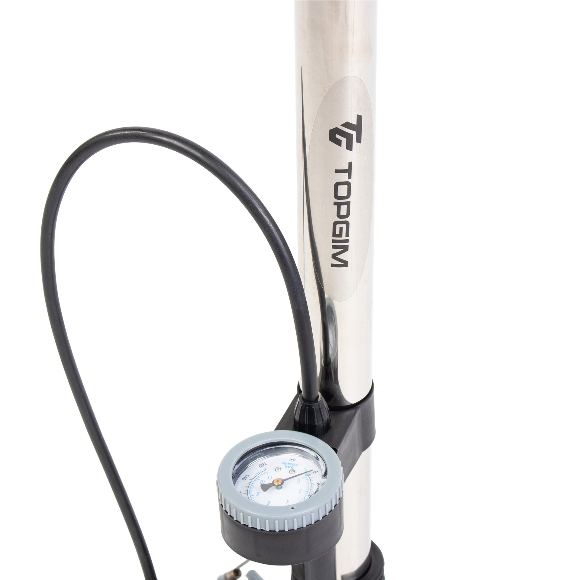 BOMBA DE AIRE VERTICAL TUBO METALICO CON MANÓMETRO 60cm