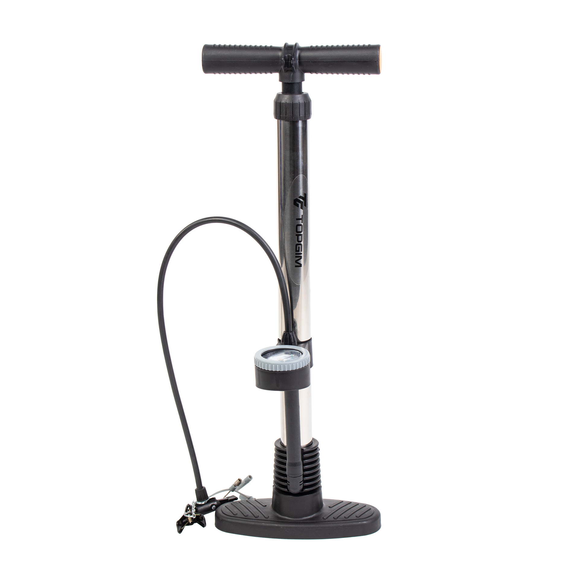 BOMBA DE AIRE VERTICAL TUBO METALICO CON MANÓMETRO 60cm