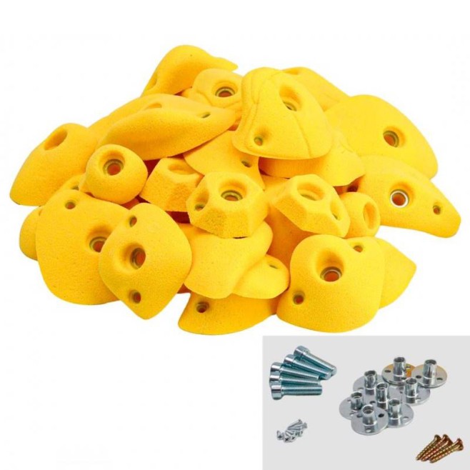 SET OF 40 CLIMBING HOLDS ESSENTIAL PACK