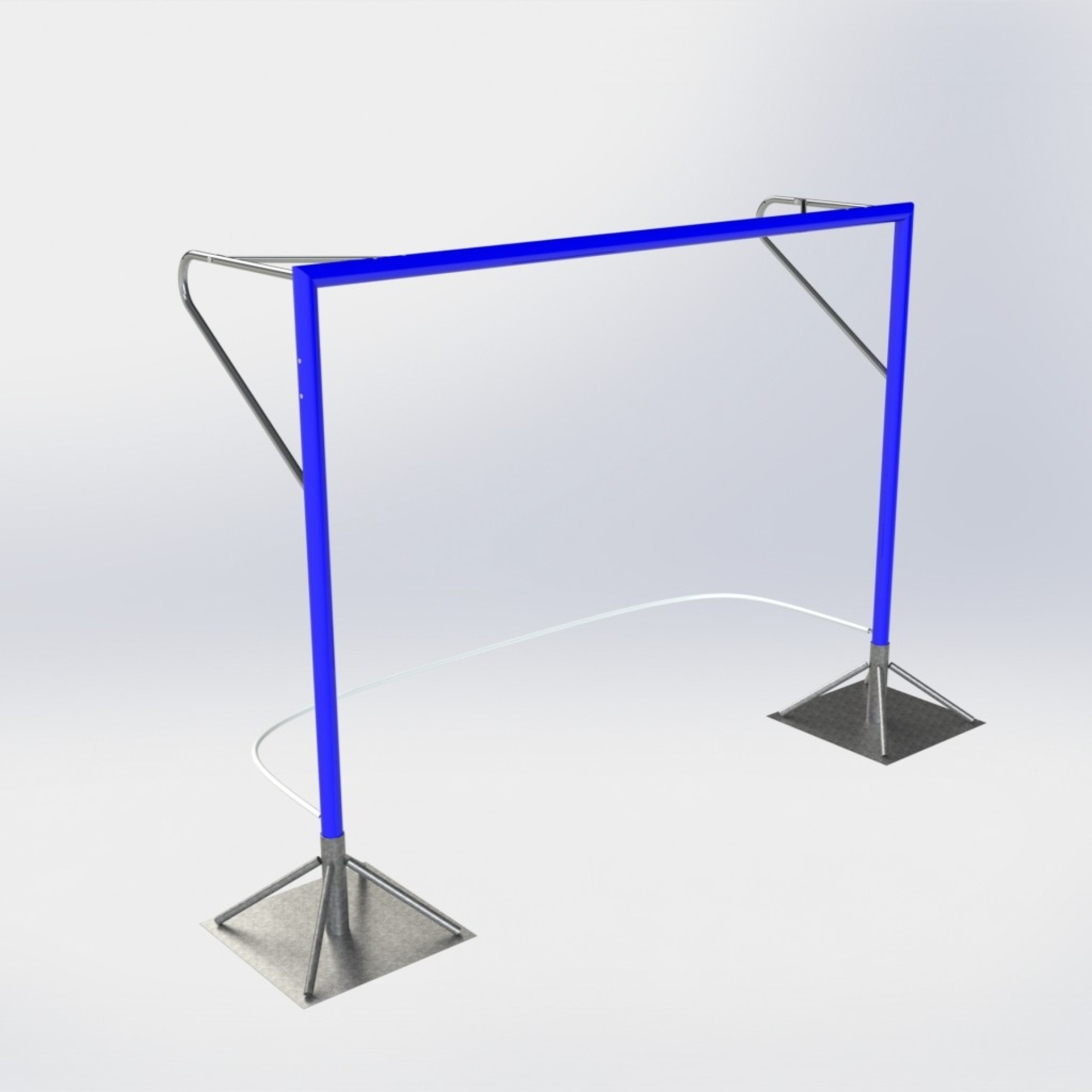 PORTERÍA BALONMANO DE PLAYA ALUMINIO REDONDO