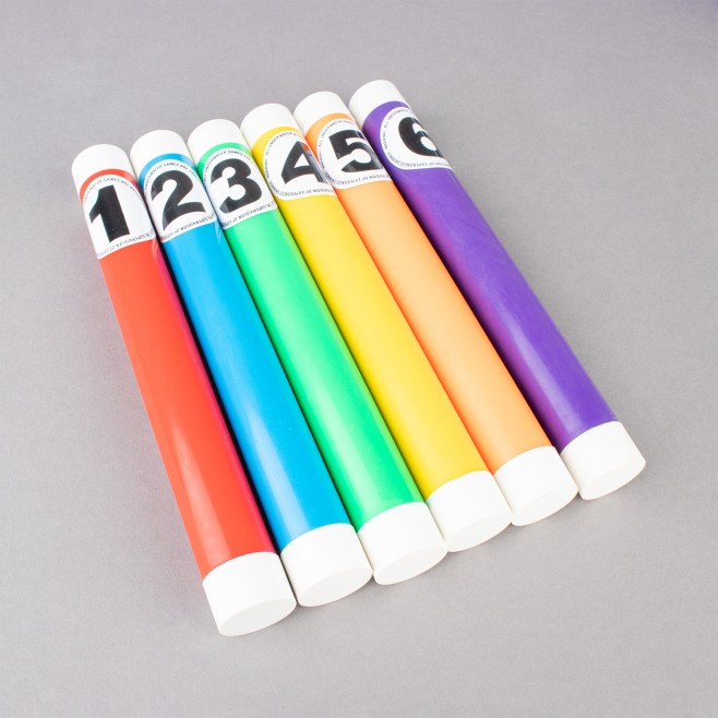 SET OF 5 COLOURED BOTTOM STICKS