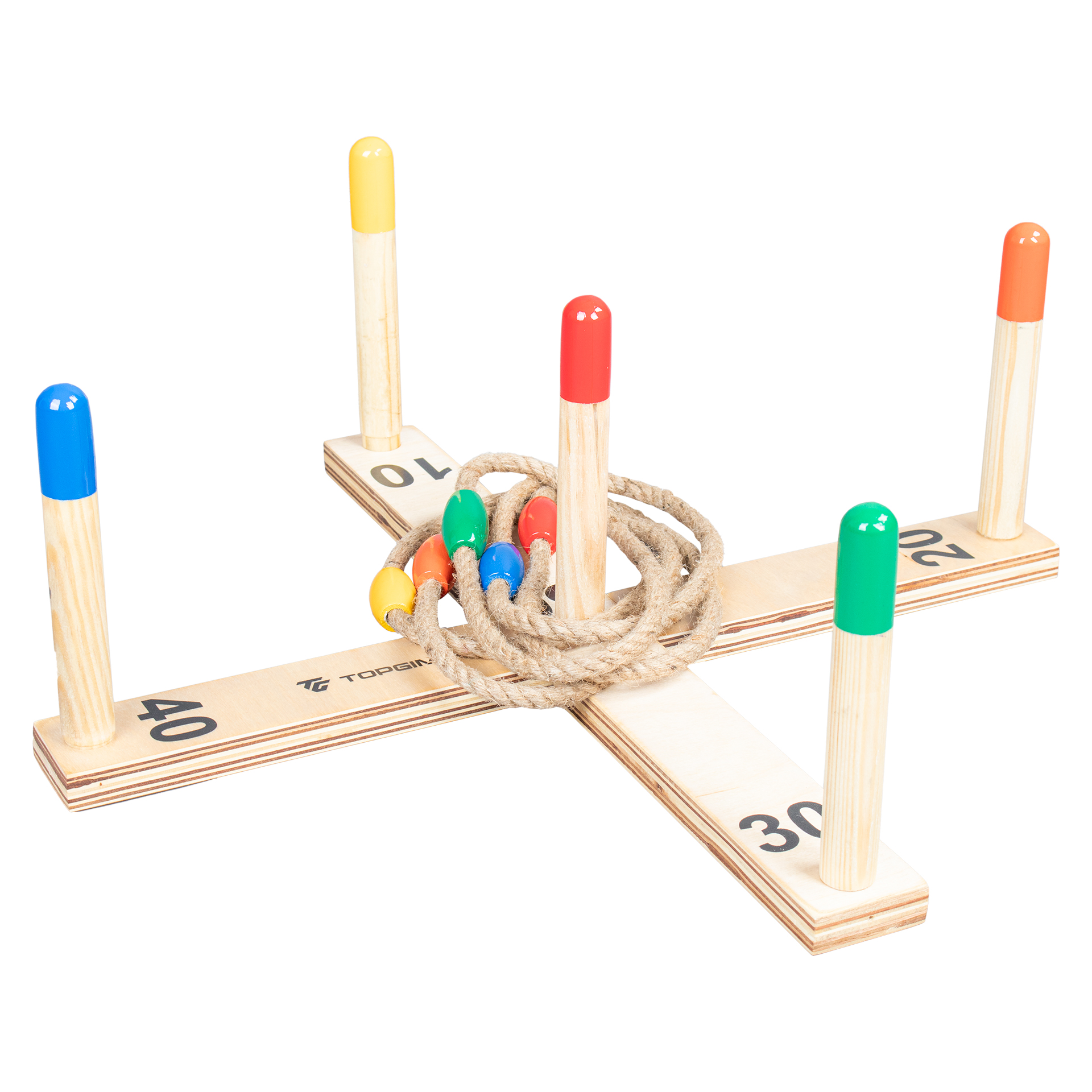 JUEGO DE LANZAMIENTO DE ANILLOS DE MADERA