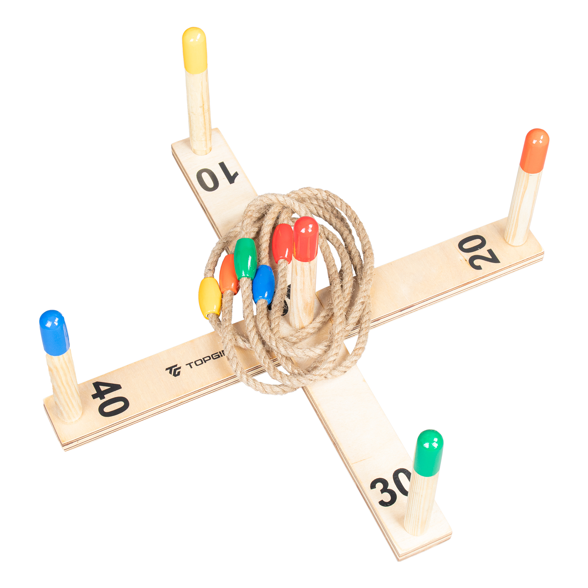 JUEGO DE LANZAMIENTO DE ANILLOS DE MADERA