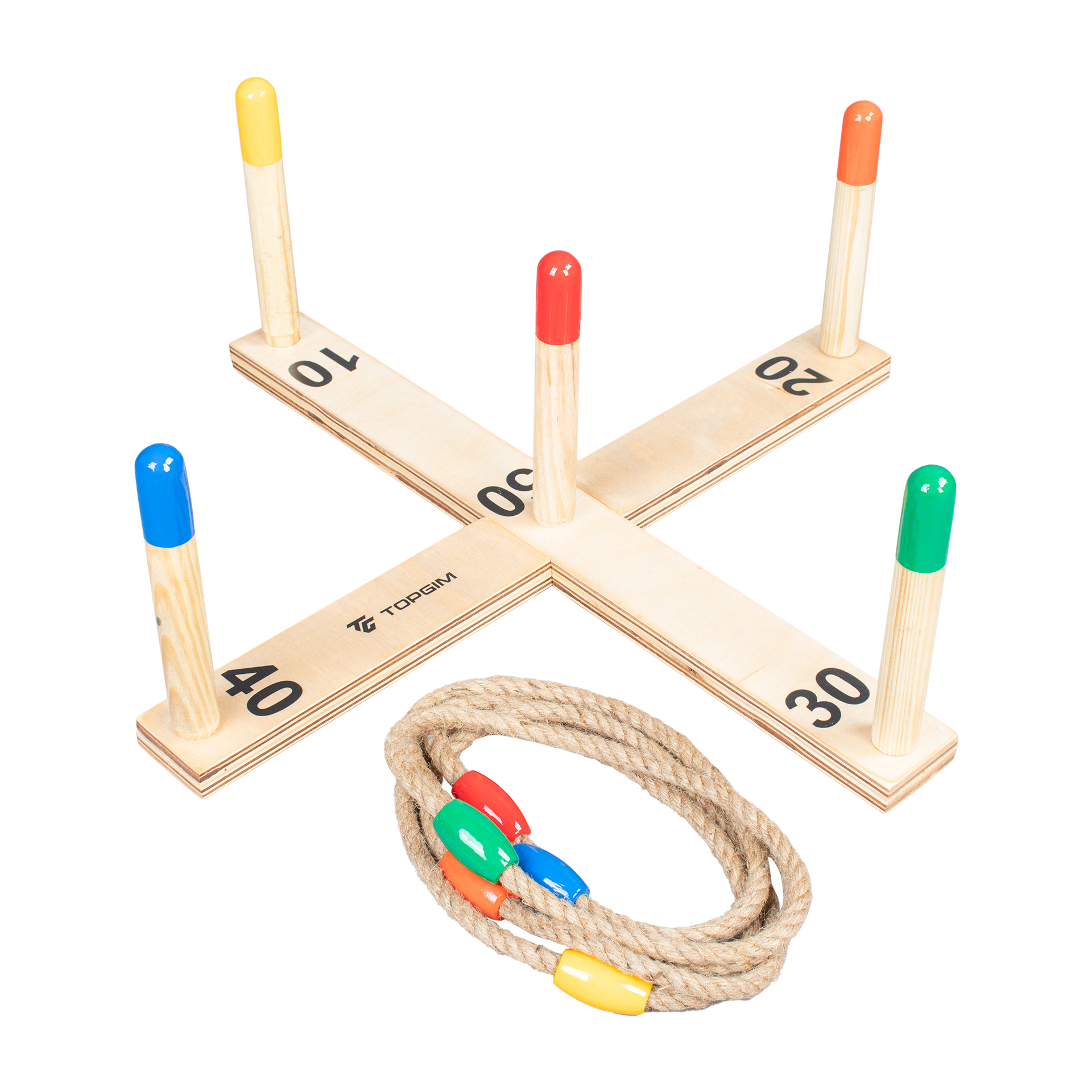 JUEGO DE LANZAMIENTO DE ANILLOS DE MADERA