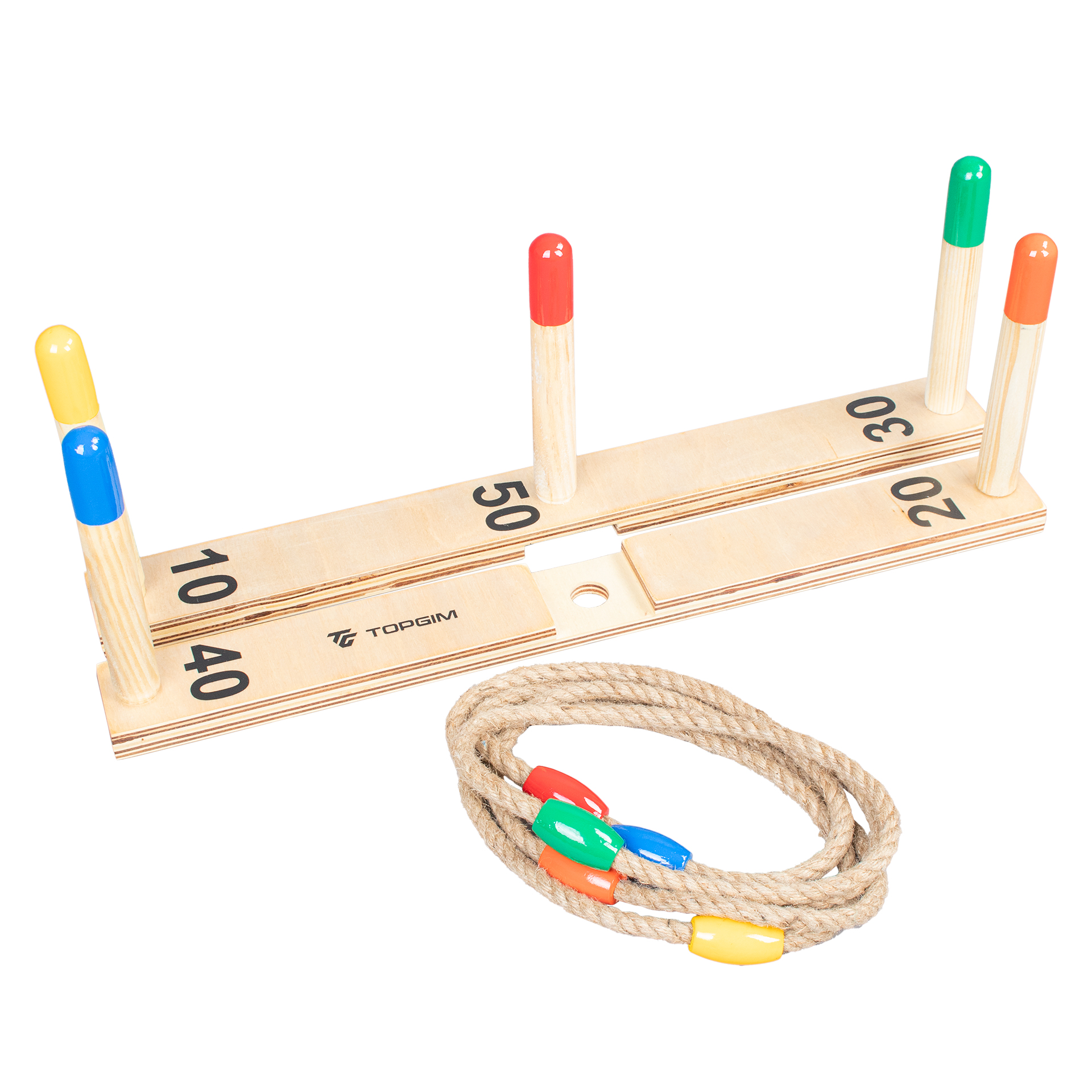 JUEGO DE LANZAMIENTO DE ANILLOS DE MADERA