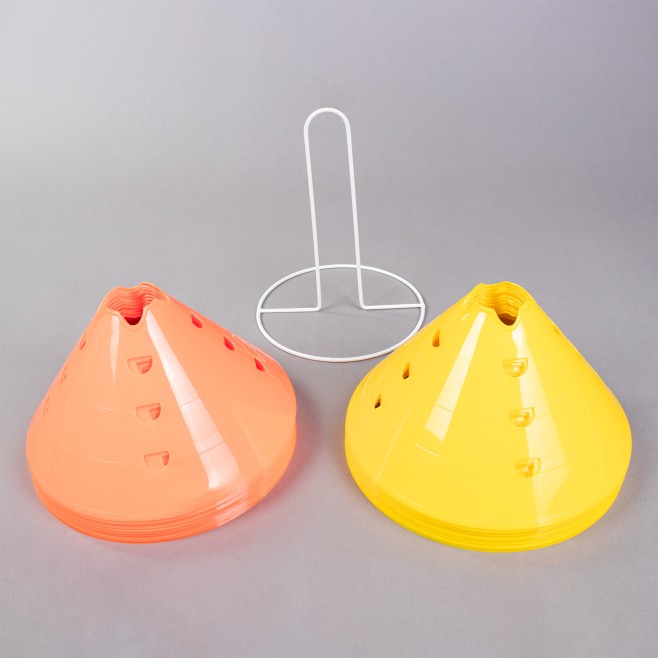 CONJ. DE 20 MARCOS DELIMITADORES GRANDES + SUPORTE C/ ORIFÍC