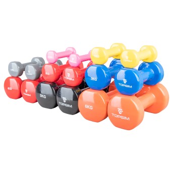 VINYL HEXAGONAL DUMBBELLS (PAIR)