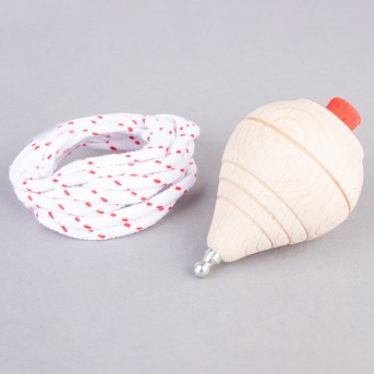 TROMPO DE MADERA CON CUERDA