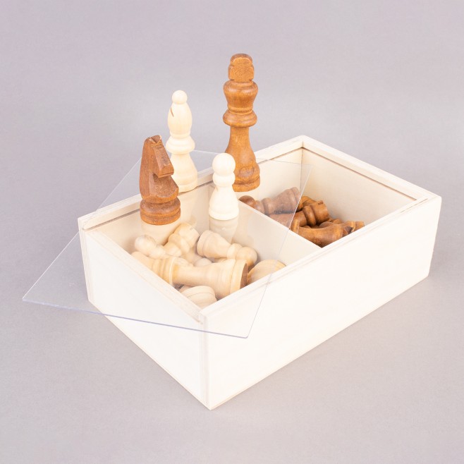 CHESS PIECES WOODEN 9,0cm