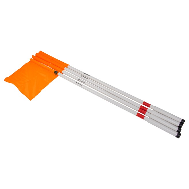 SET OF 4 FLEXIBLE CORNER FLAGS - FLUO YELLOW