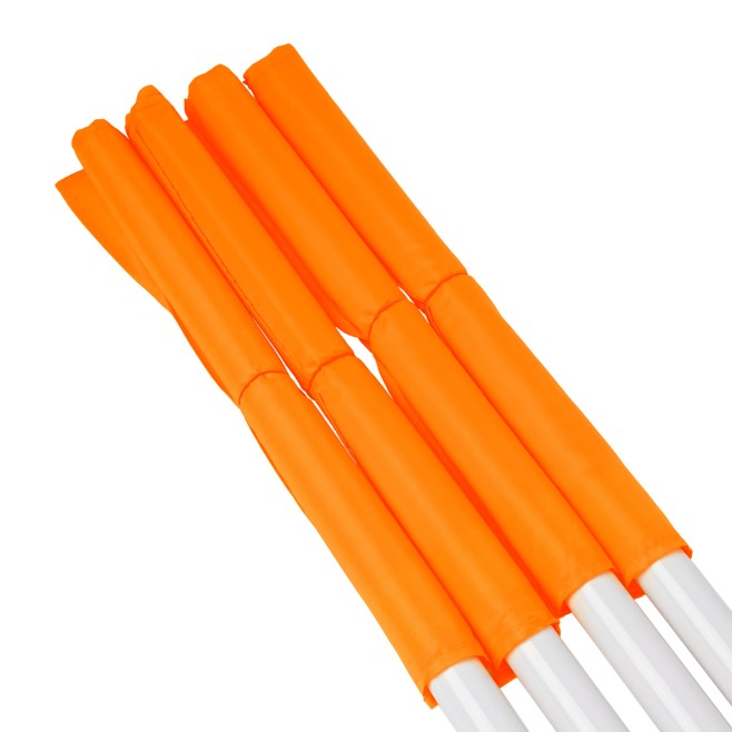 SET OF 4 FLEXIBLE CORNER FLAGS - FLUO YELLOW
