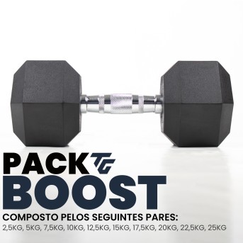BOOST HEXAGONAL DUMBBELL PACK (2,5kg-25kg)