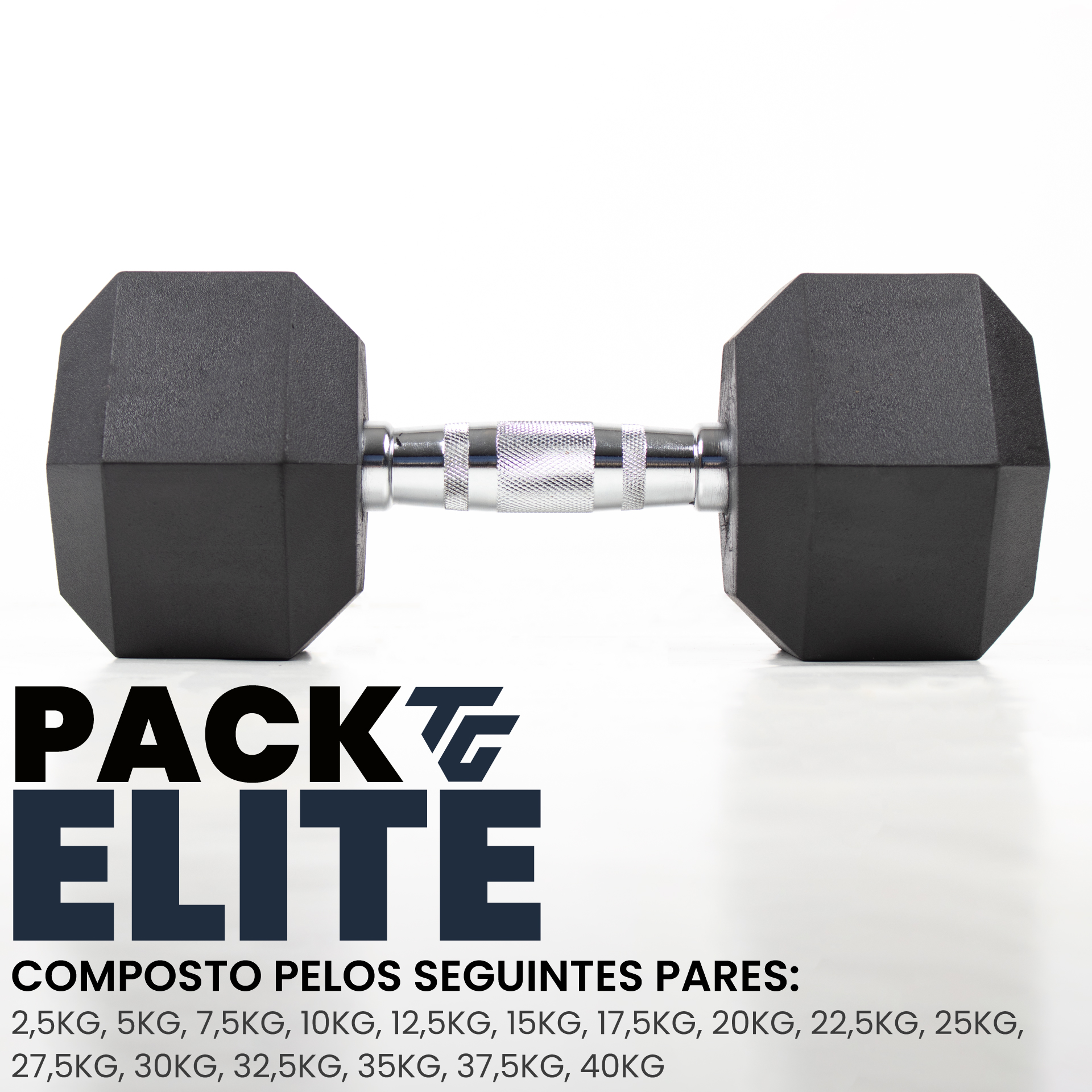 PACK MANCUERNA HEXAGONAL ELITE (2,5kg-40kg)