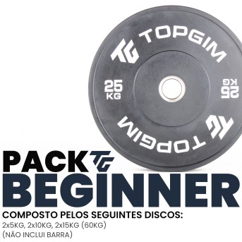 PACK BEGINNER BUMPER PRETO (60kg)