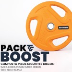 PACK BOOST DISCOS OLÍMPICOS COM PEGAS (100kg) PACK BOOST DISCOS OLÍMPICOS COM PEGAS (100kg)