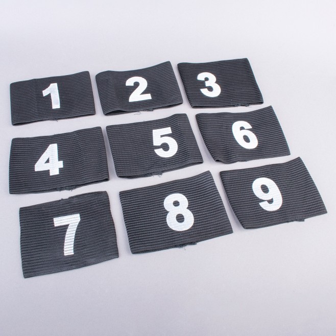 CONJUNTO DE 9 BRAÇADEIRAS NUMERADAS DE 1 A 9