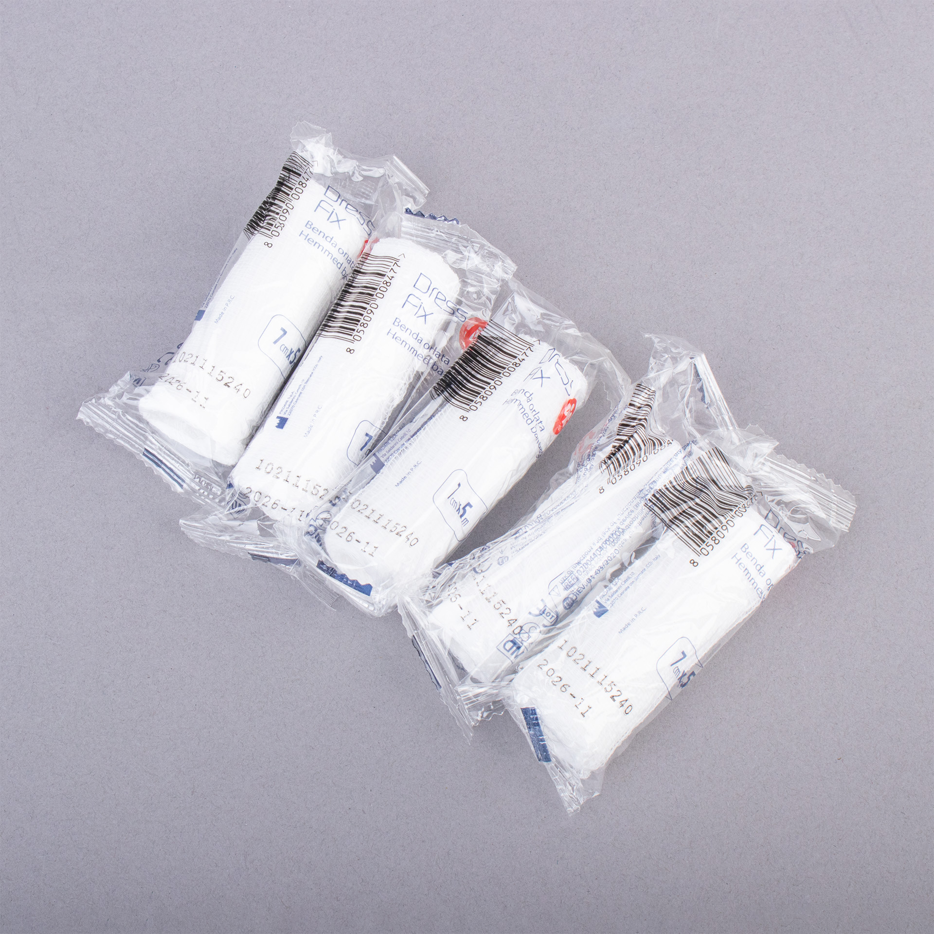 LOTE DE 5 BANDAS DE GASA