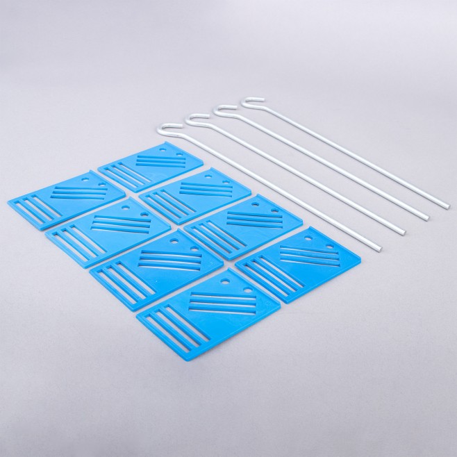 LOTE DE 4 PEÇAS PARA FIXAÇÃO DE BANDAS EM AREIA OU RELVA NAT