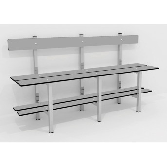 SIMPLE 3-FUNCTION PHENOLIC LOCKEROOM BENCH