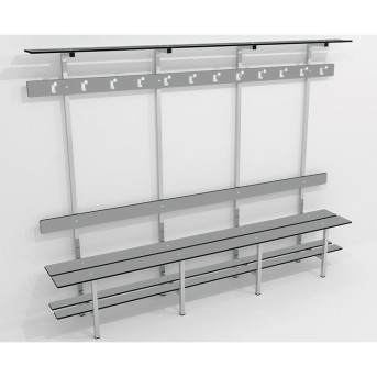 SIMPLE 5-FUNCTION PHENOLIC LOCKEROOM BENCH