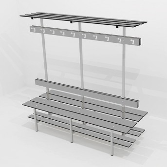 5-FUNCTION DOUBLE PHENOLIC LOCKEROOOM BENCH