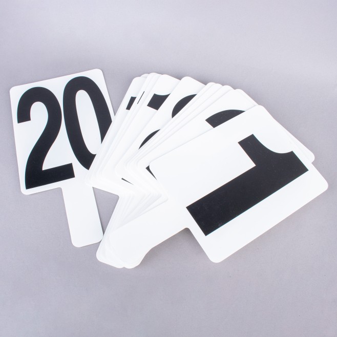 SET OF NUMBERED VOLLEYBALL BOARDS (20 PIECES)