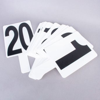 SET OF NUMBERED VOLLEYBALL BOARDS (20 PIECES)