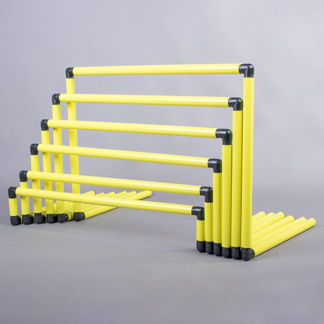 SET OF 6 PVC HURDLES 10, 20, 30, 40, 50 and 60cm