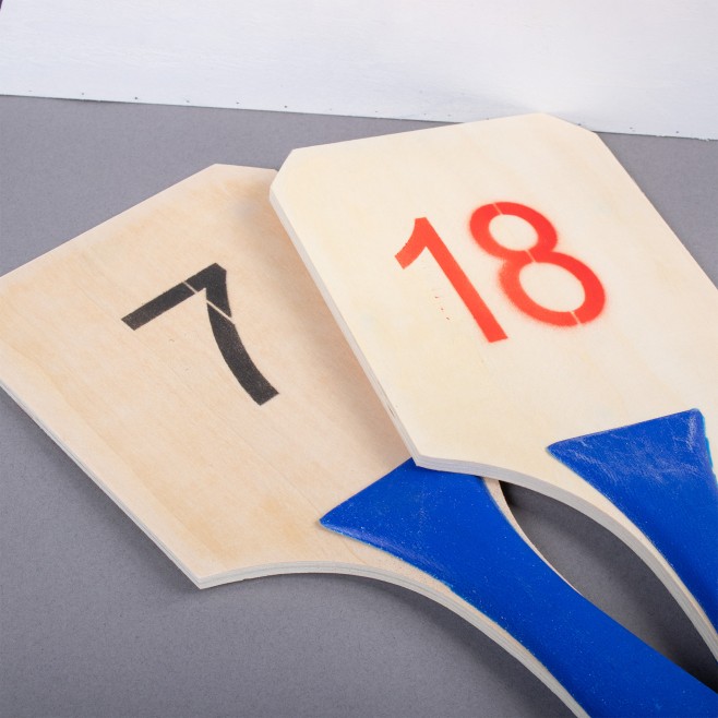 BOX WITH 22 REPLACEMENT BOARDS FOR VOLLEYBALL