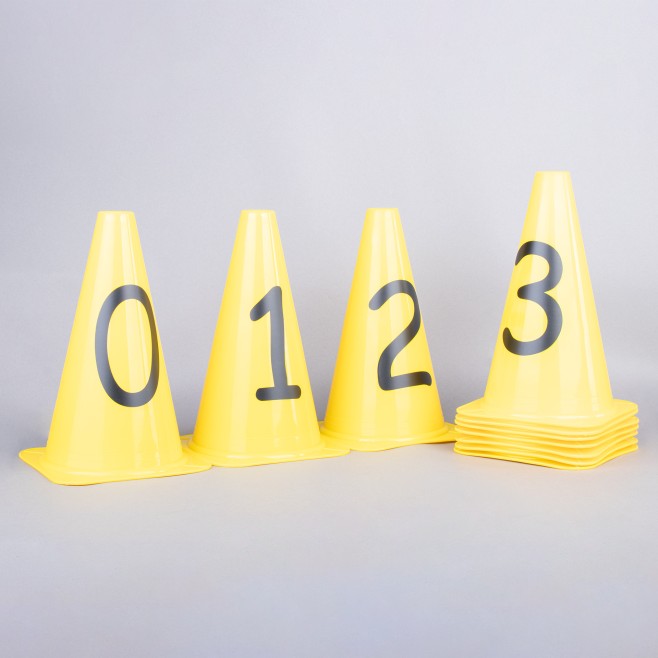 SET DE 10 CONOS NUMERADOS (0-9)