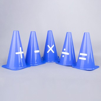 SET OF 5 CONES WITH MATHEMATICAL SYMBOLS