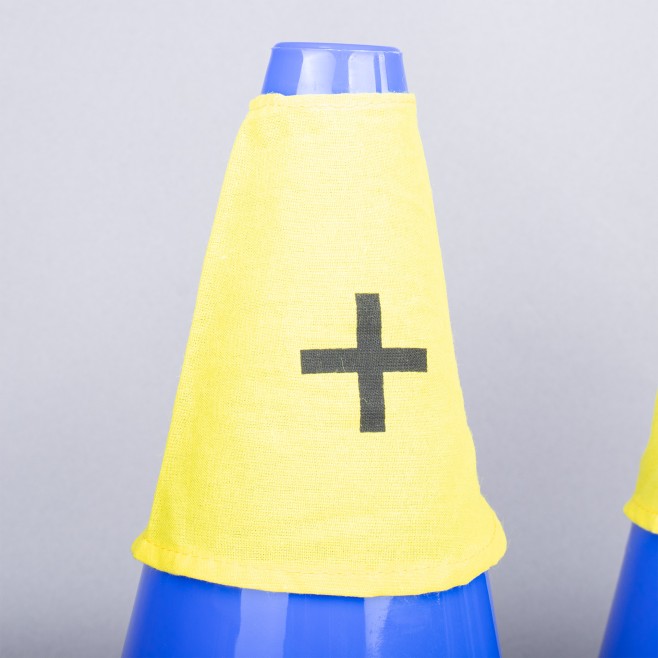 SET OF 5 COVERS WITH MATHEMATICAL SYMBOLS FOR CONES