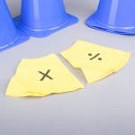 SET OF 5 COVERS WITH MATHEMATICAL SYMBOLS FOR CONES