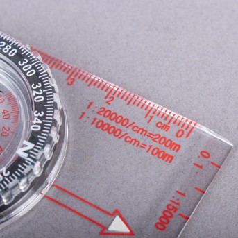 TRANSPARENT SCHOOL THUMB COMPASS WITH STRAP