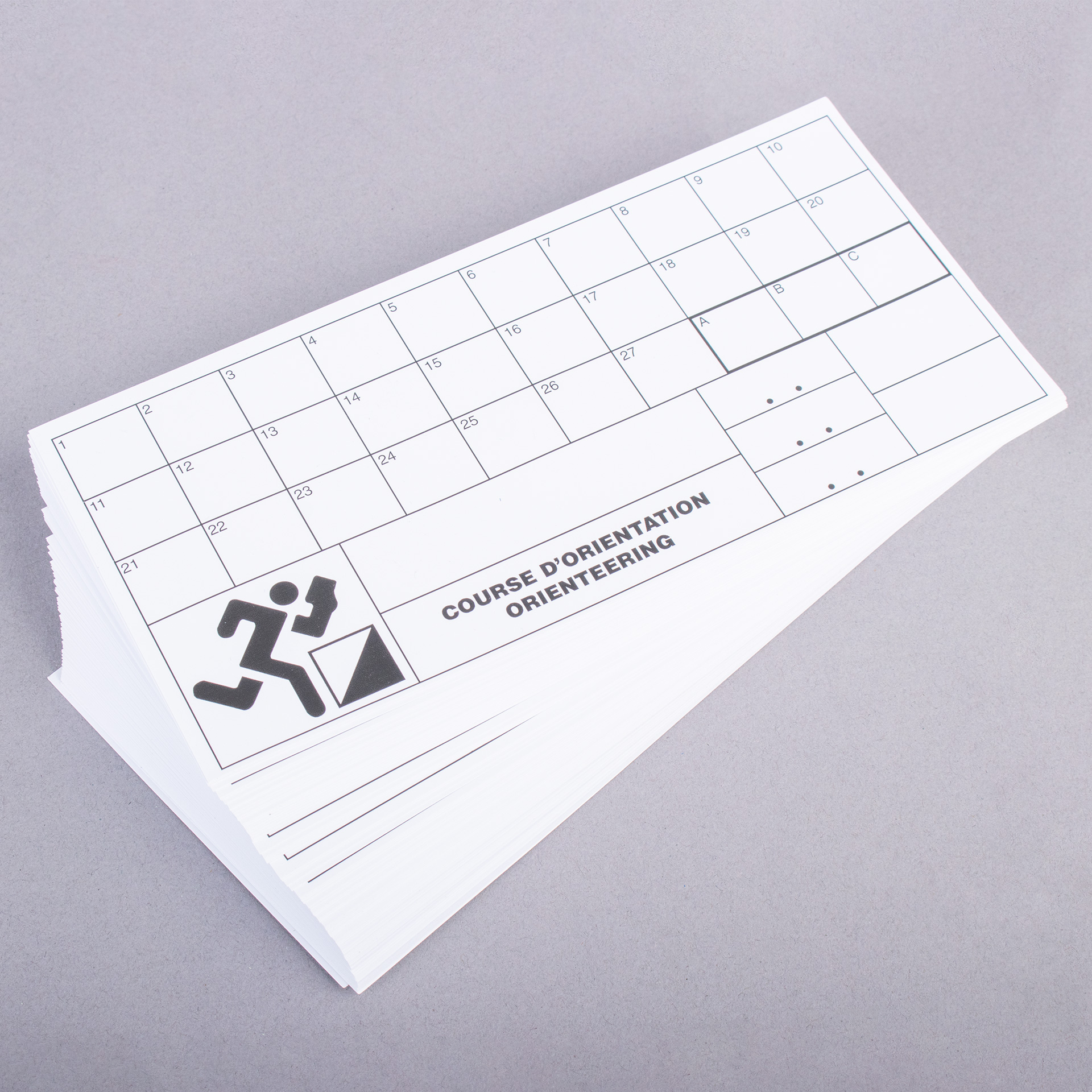 SET OF 100 WATERPROOF CONTROL CARDS