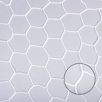 PAIR OF HEXAGONAL FOOTBALL 11 GOAL NETS (KNOTLESS)