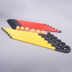 HOCKEY KIT 12 PVC AND RUBBER STICKS + 3 BALLS + 3 DISCS