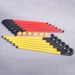 HOCKEY KIT 12 PVC AND RUBBER STICKS + 3 BALLS + 3 DISCS