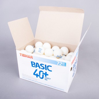 TABLE TENNIS BALL TIBHAR BASIC 40+ SYNTT NG (72 UNITS)